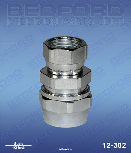 Bedford 12-302 3/8" Hose Fitting x 3/8" NPS(f) 